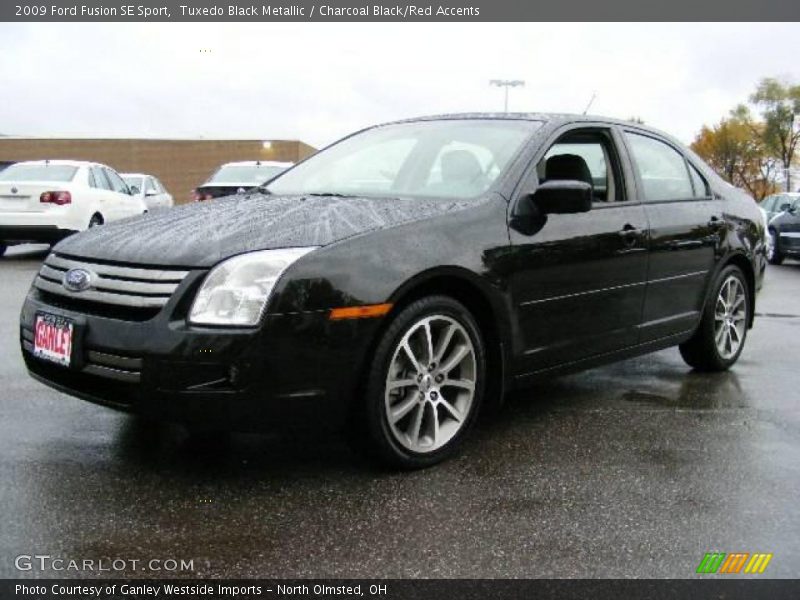 Tuxedo Black Metallic / Charcoal Black/Red Accents 2009 Ford Fusion SE Sport