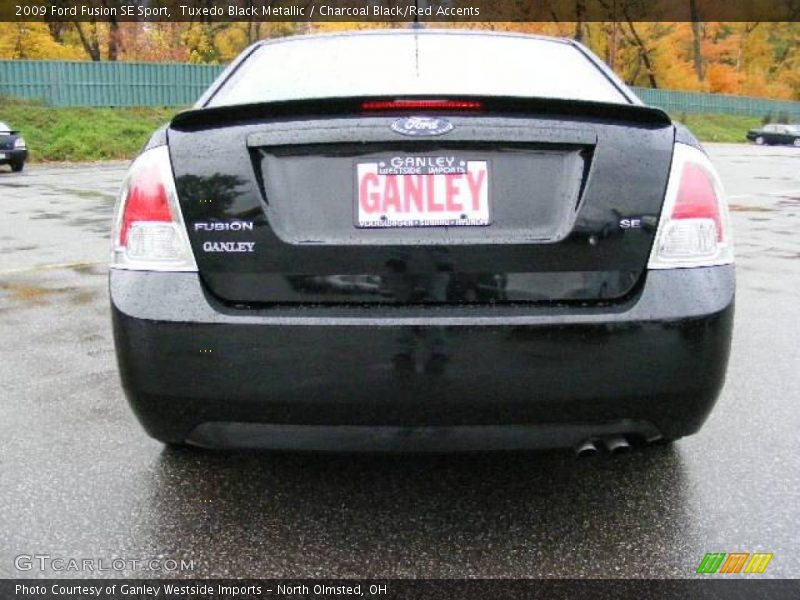 Tuxedo Black Metallic / Charcoal Black/Red Accents 2009 Ford Fusion SE Sport