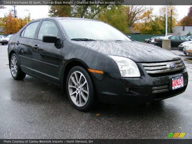 Tuxedo Black Metallic / Charcoal Black/Red Accents 2009 Ford Fusion SE Sport