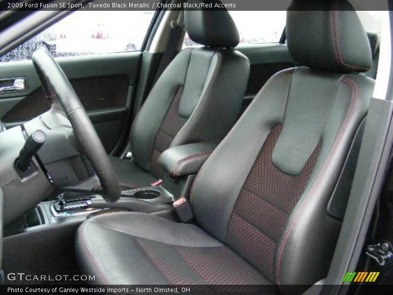 Tuxedo Black Metallic / Charcoal Black/Red Accents 2009 Ford Fusion SE Sport