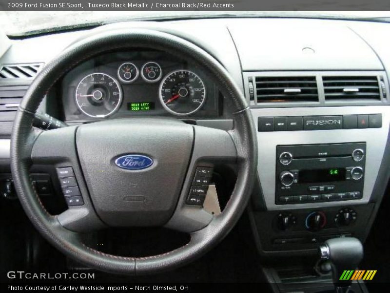 Tuxedo Black Metallic / Charcoal Black/Red Accents 2009 Ford Fusion SE Sport