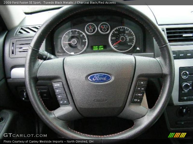 Tuxedo Black Metallic / Charcoal Black/Red Accents 2009 Ford Fusion SE Sport