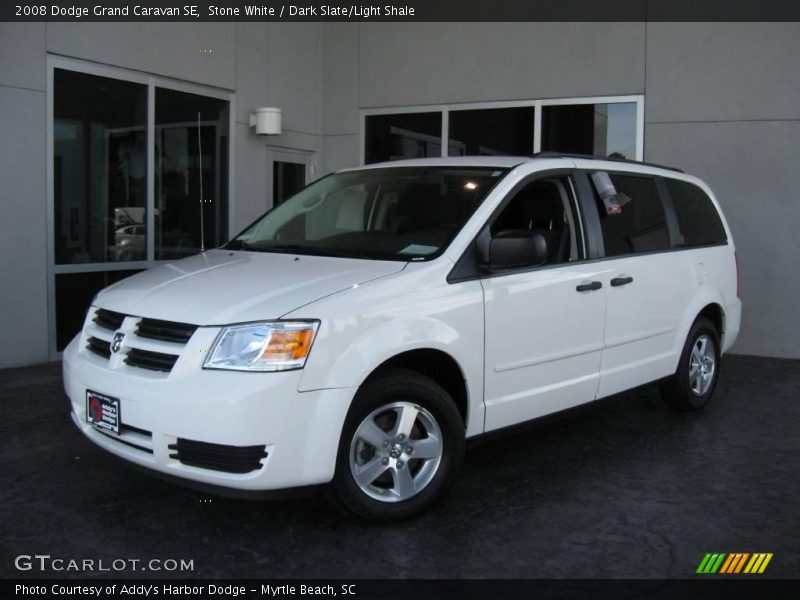 Stone White / Dark Slate/Light Shale 2008 Dodge Grand Caravan SE