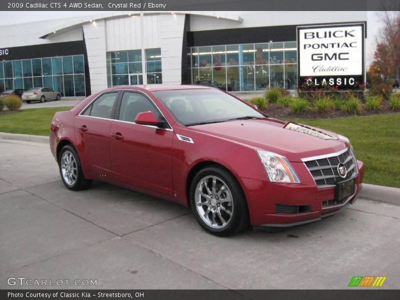Crystal Red / Ebony 2009 Cadillac CTS 4 AWD Sedan