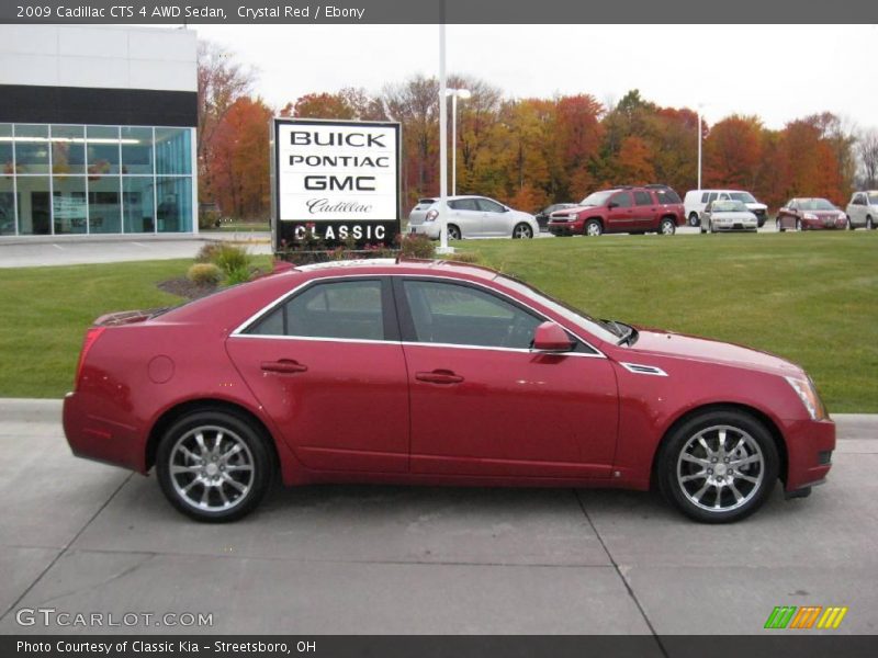 Crystal Red / Ebony 2009 Cadillac CTS 4 AWD Sedan