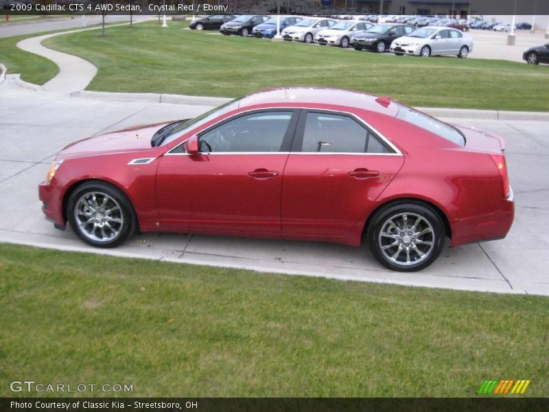 Crystal Red / Ebony 2009 Cadillac CTS 4 AWD Sedan