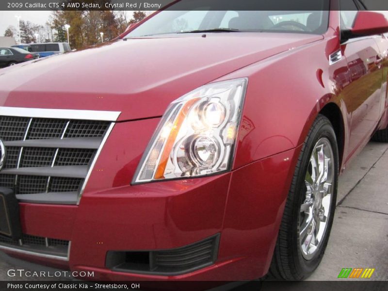 Crystal Red / Ebony 2009 Cadillac CTS 4 AWD Sedan