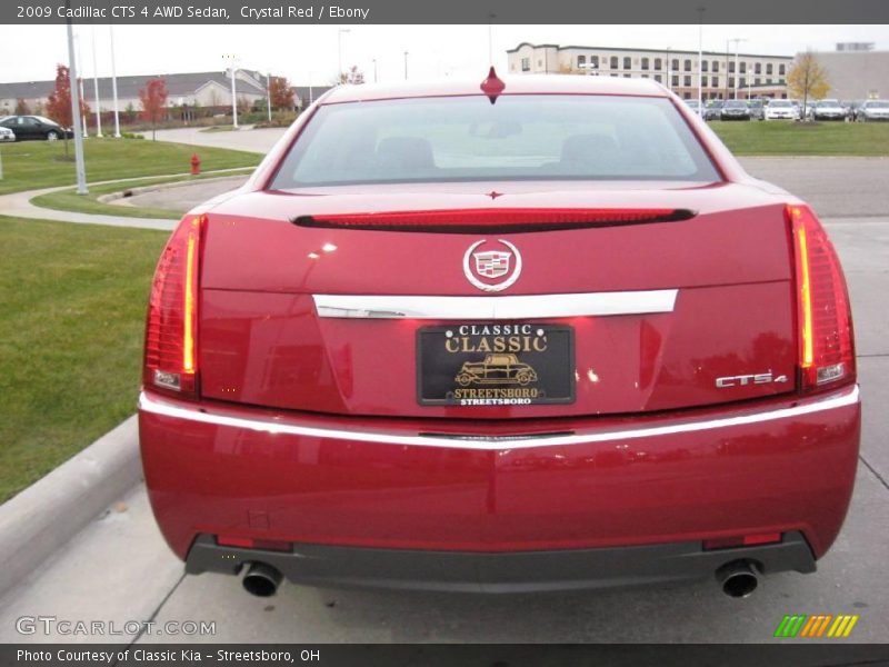 Crystal Red / Ebony 2009 Cadillac CTS 4 AWD Sedan