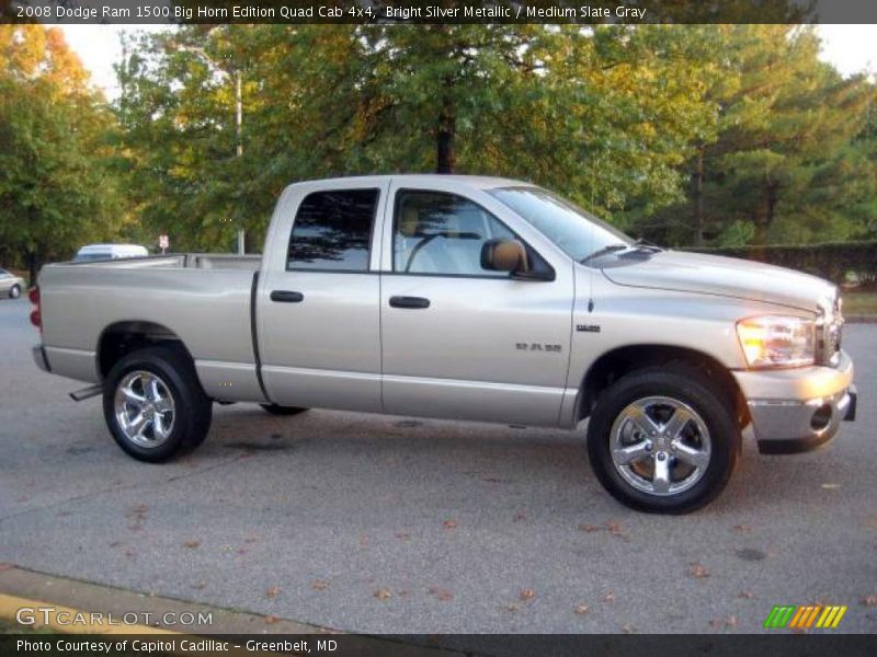 Bright Silver Metallic / Medium Slate Gray 2008 Dodge Ram 1500 Big Horn Edition Quad Cab 4x4