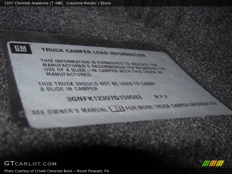 Graystone Metallic / Ebony 2007 Chevrolet Avalanche LT 4WD