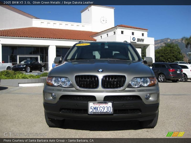 Olivin Green Metallic / Beige Dakota Leather 2005 BMW X5 3.0i