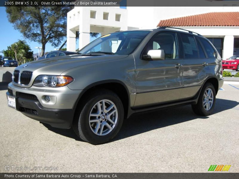Olivin Green Metallic / Beige Dakota Leather 2005 BMW X5 3.0i