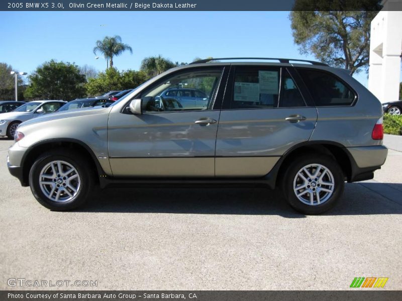 Olivin Green Metallic / Beige Dakota Leather 2005 BMW X5 3.0i