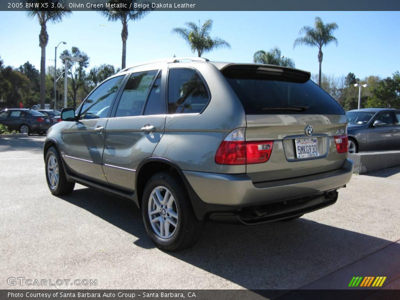 Olivin Green Metallic / Beige Dakota Leather 2005 BMW X5 3.0i