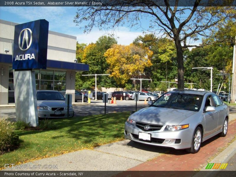 Alabaster Silver Metallic / Ebony 2008 Acura TSX Sedan