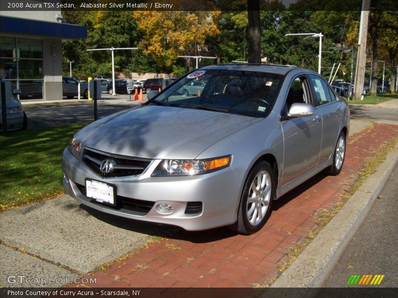 Alabaster Silver Metallic / Ebony 2008 Acura TSX Sedan