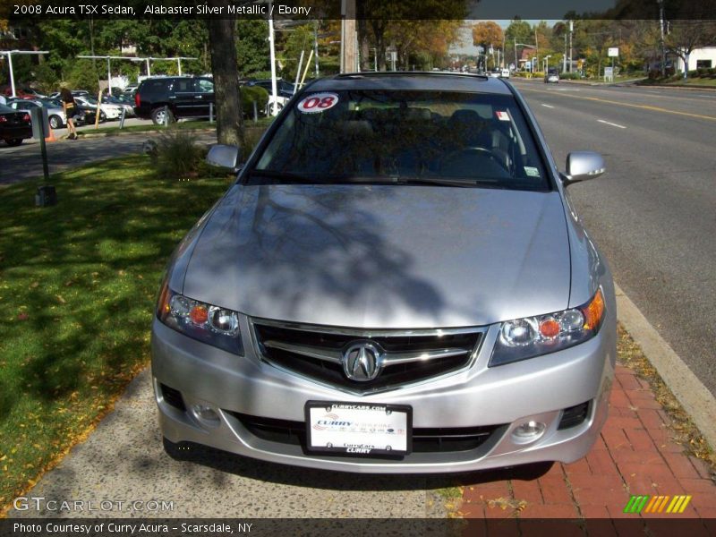 Alabaster Silver Metallic / Ebony 2008 Acura TSX Sedan
