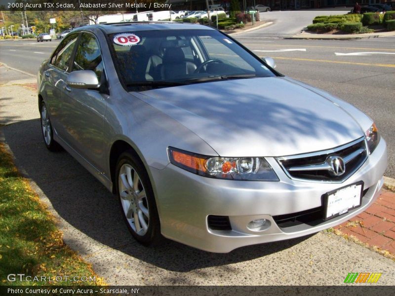 Alabaster Silver Metallic / Ebony 2008 Acura TSX Sedan