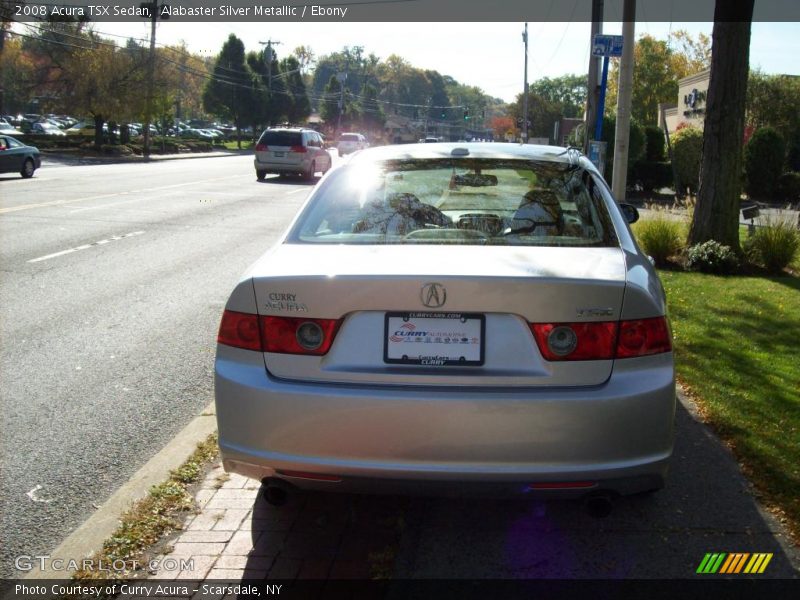 Alabaster Silver Metallic / Ebony 2008 Acura TSX Sedan
