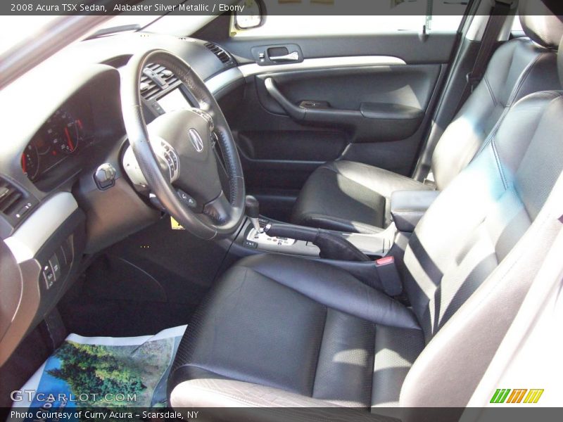 Alabaster Silver Metallic / Ebony 2008 Acura TSX Sedan