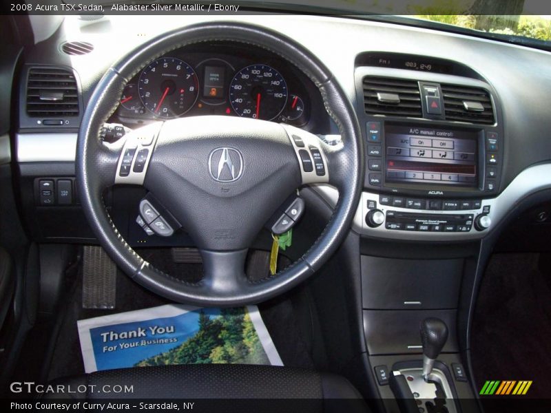 Alabaster Silver Metallic / Ebony 2008 Acura TSX Sedan