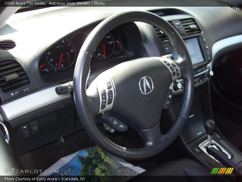 Alabaster Silver Metallic / Ebony 2008 Acura TSX Sedan