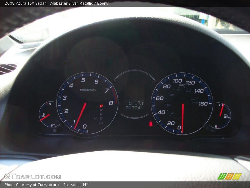 Alabaster Silver Metallic / Ebony 2008 Acura TSX Sedan