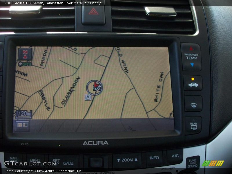 Alabaster Silver Metallic / Ebony 2008 Acura TSX Sedan