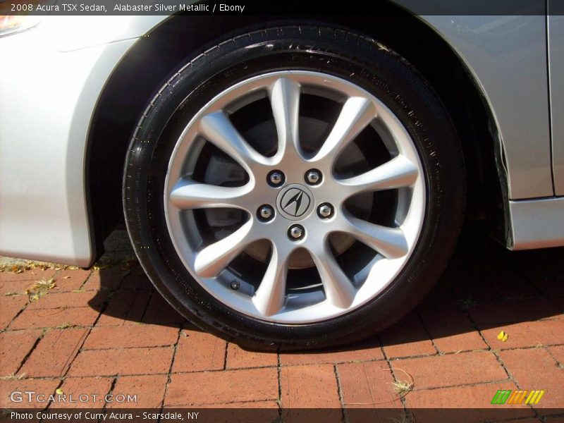 Alabaster Silver Metallic / Ebony 2008 Acura TSX Sedan