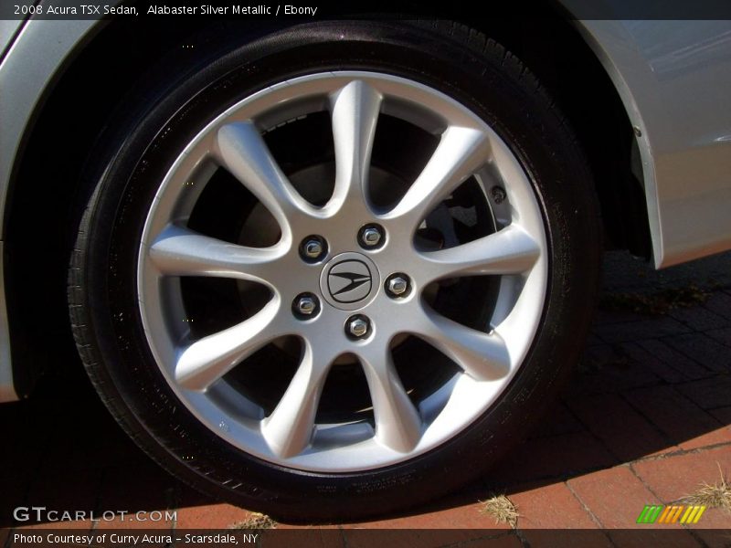 Alabaster Silver Metallic / Ebony 2008 Acura TSX Sedan