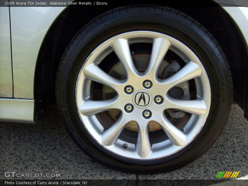 Alabaster Silver Metallic / Ebony 2008 Acura TSX Sedan