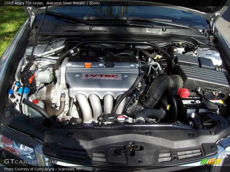 Alabaster Silver Metallic / Ebony 2008 Acura TSX Sedan