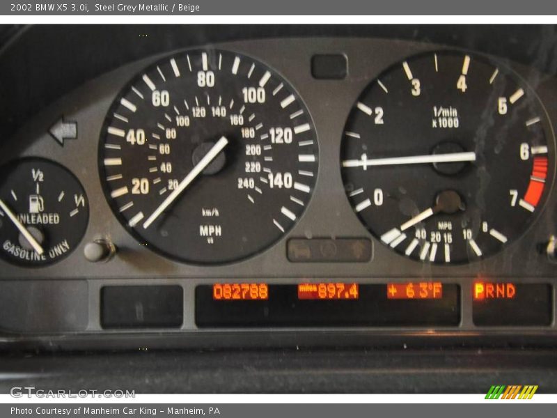 Steel Grey Metallic / Beige 2002 BMW X5 3.0i
