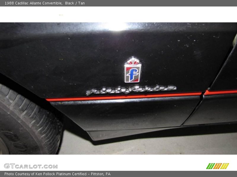Black / Tan 1988 Cadillac Allante Convertible