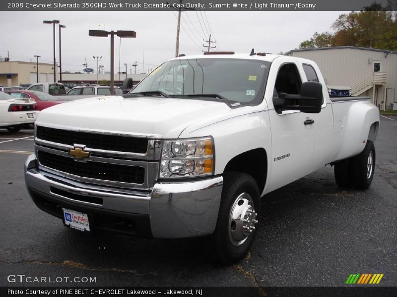 Summit White / Light Titanium/Ebony 2008 Chevrolet Silverado 3500HD Work Truck Extended Cab Dually