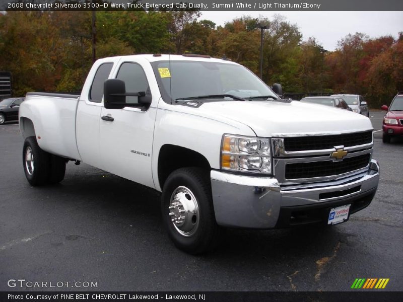 Summit White / Light Titanium/Ebony 2008 Chevrolet Silverado 3500HD Work Truck Extended Cab Dually