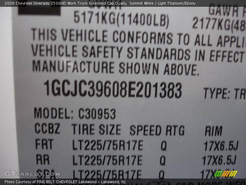 Summit White / Light Titanium/Ebony 2008 Chevrolet Silverado 3500HD Work Truck Extended Cab Dually