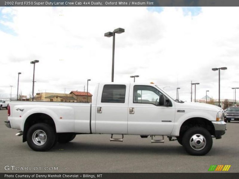 Oxford White / Medium Flint 2002 Ford F350 Super Duty Lariat Crew Cab 4x4 Dually