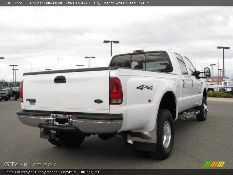 Oxford White / Medium Flint 2002 Ford F350 Super Duty Lariat Crew Cab 4x4 Dually