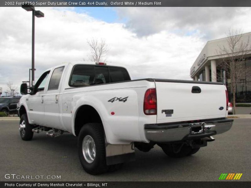 Oxford White / Medium Flint 2002 Ford F350 Super Duty Lariat Crew Cab 4x4 Dually