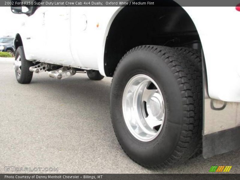 Oxford White / Medium Flint 2002 Ford F350 Super Duty Lariat Crew Cab 4x4 Dually