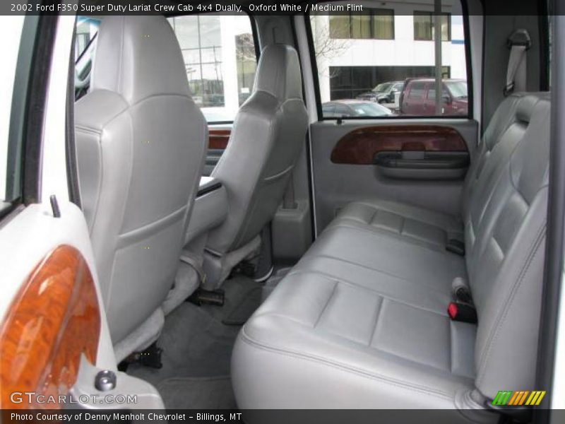 Oxford White / Medium Flint 2002 Ford F350 Super Duty Lariat Crew Cab 4x4 Dually