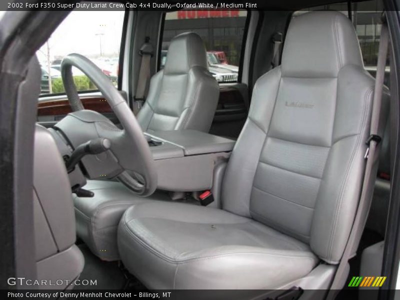 Oxford White / Medium Flint 2002 Ford F350 Super Duty Lariat Crew Cab 4x4 Dually
