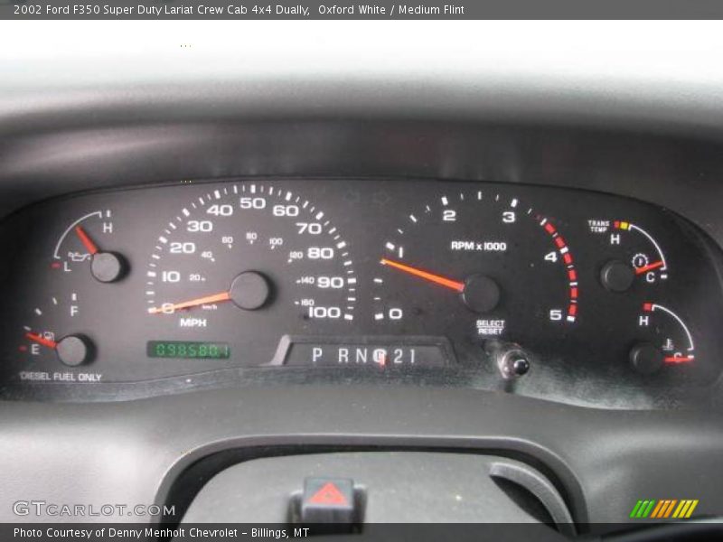 Oxford White / Medium Flint 2002 Ford F350 Super Duty Lariat Crew Cab 4x4 Dually