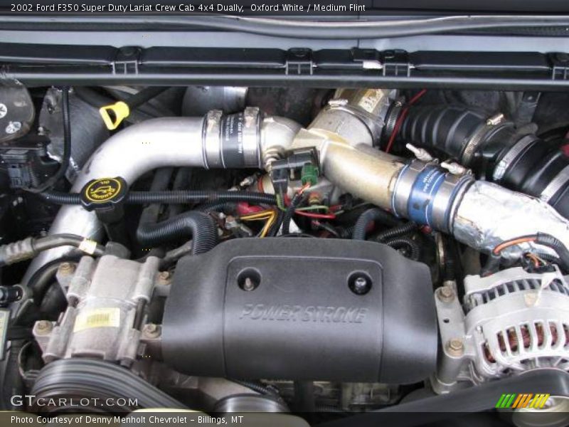 Oxford White / Medium Flint 2002 Ford F350 Super Duty Lariat Crew Cab 4x4 Dually