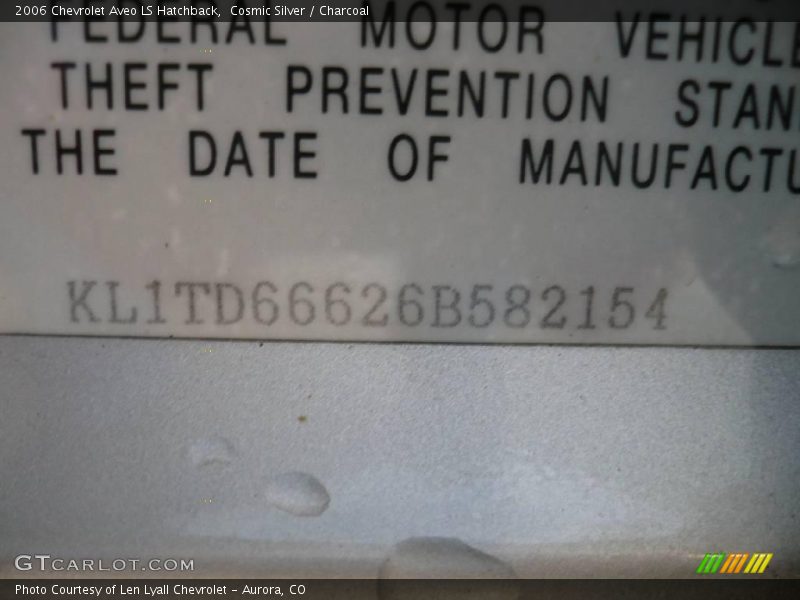 Cosmic Silver / Charcoal 2006 Chevrolet Aveo LS Hatchback