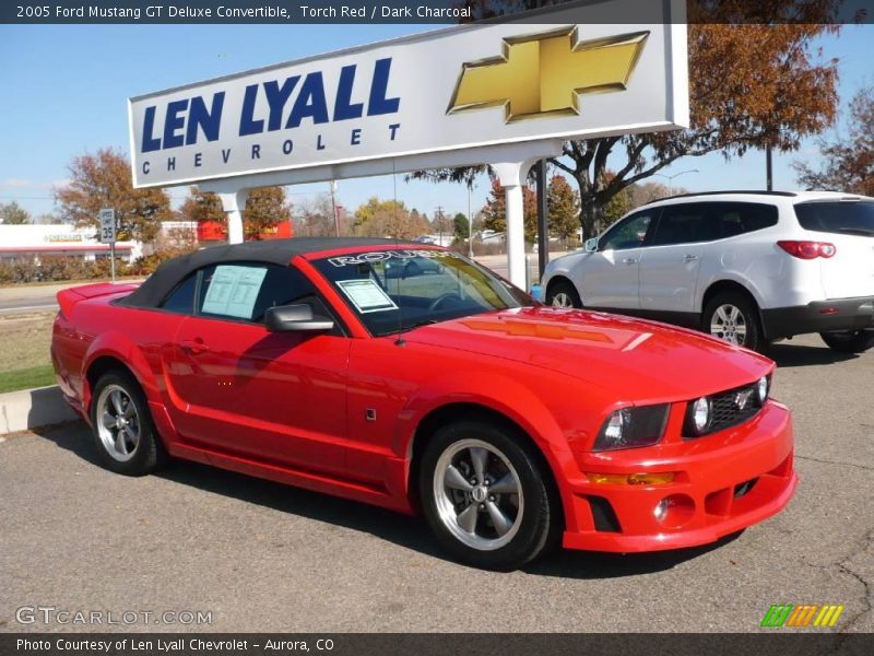 Torch Red / Dark Charcoal 2005 Ford Mustang GT Deluxe Convertible