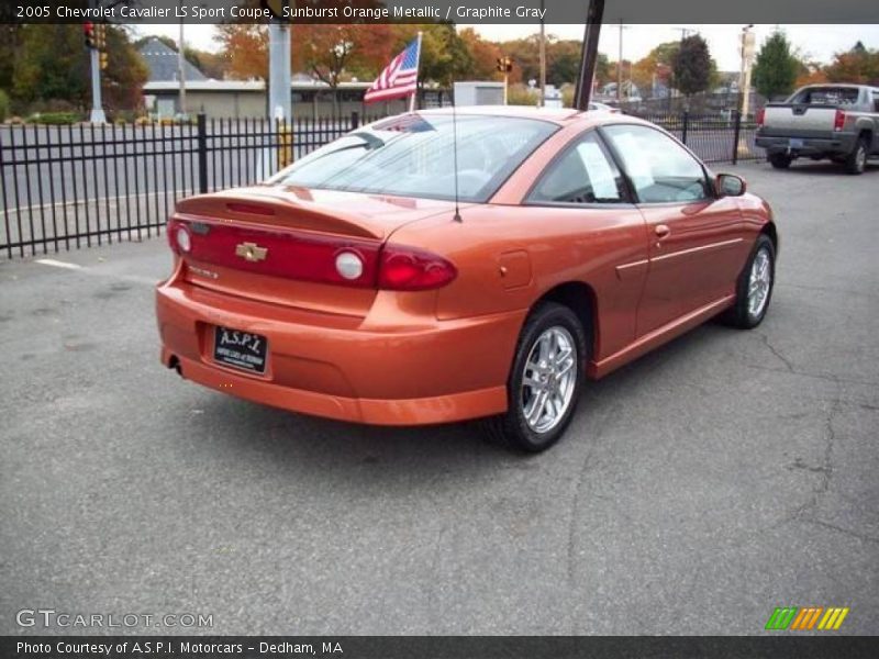 Sunburst Orange Metallic / Graphite Gray 2005 Chevrolet Cavalier LS Sport Coupe