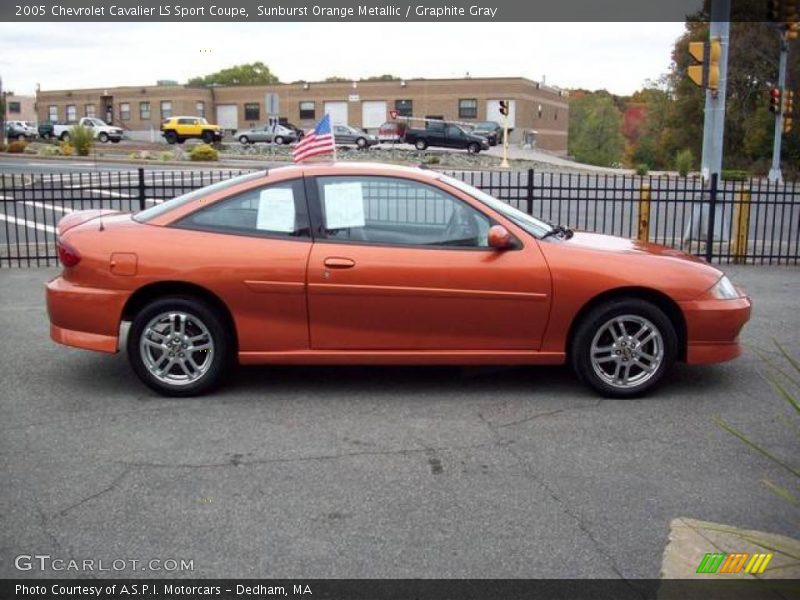 Sunburst Orange Metallic / Graphite Gray 2005 Chevrolet Cavalier LS Sport Coupe