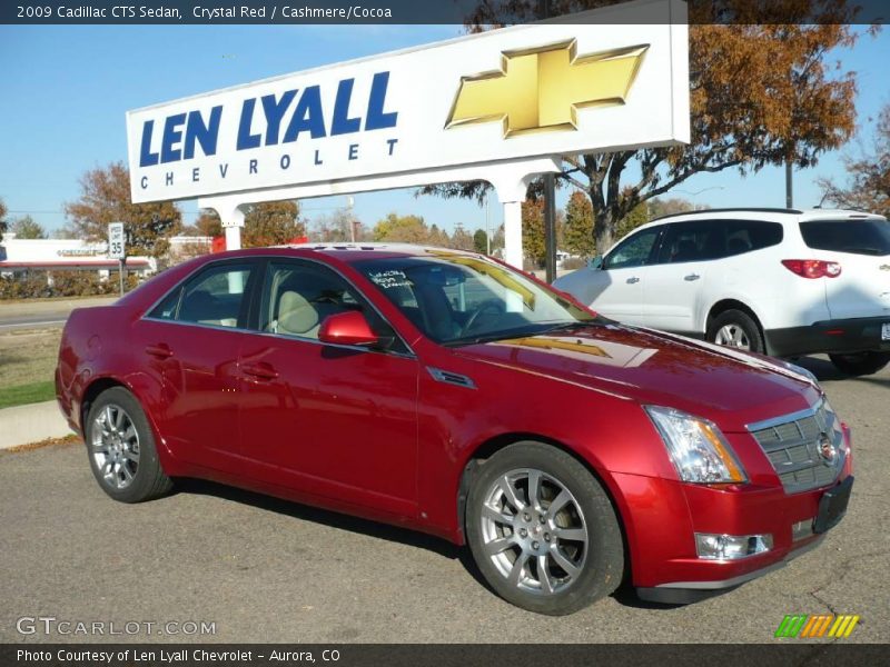Crystal Red / Cashmere/Cocoa 2009 Cadillac CTS Sedan